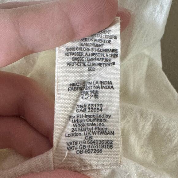 free people | billie battenburg one shoulder white femme lace mini dress sz L - Picture 9 of 10